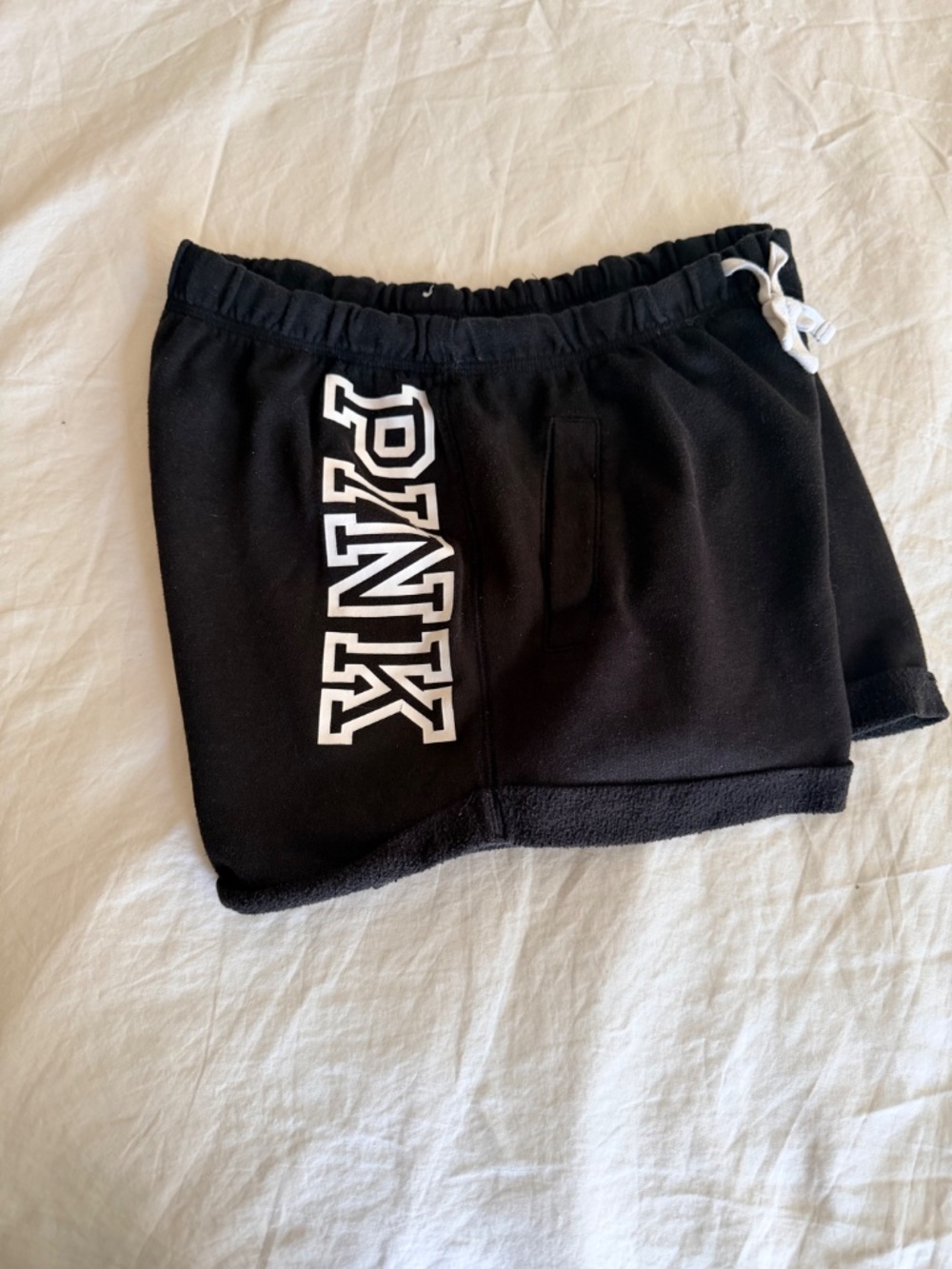 VS PINK black Y2K boy shorts with white LOGO. - Picture 5 of 5
